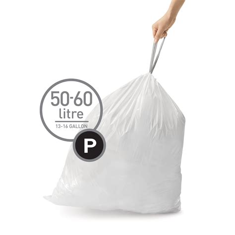 simple human trash bags dupe|simplehuman 60 liter trash bags.